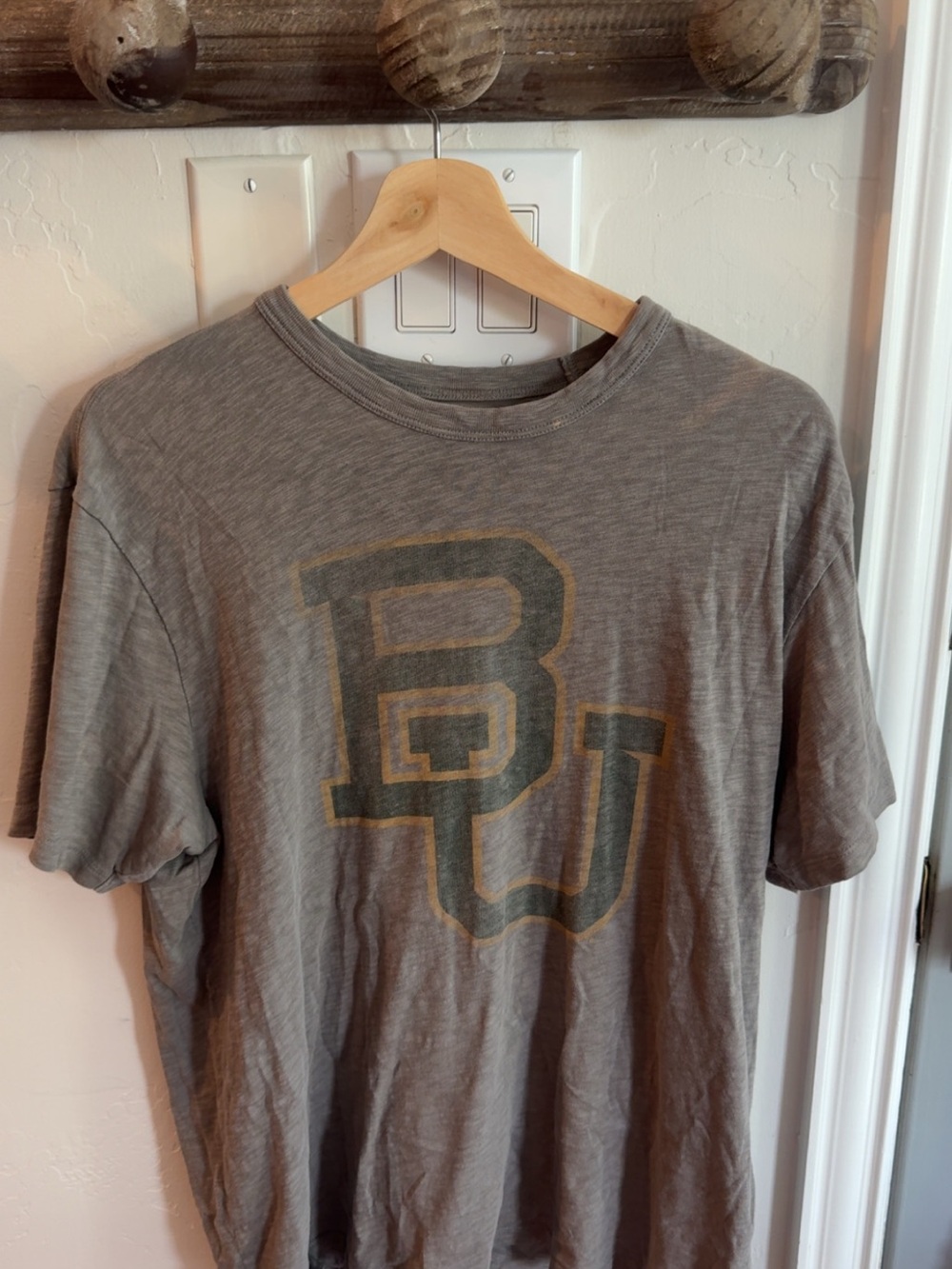 47 Brand Women's Long Sleeve Gray BU Logo Tee